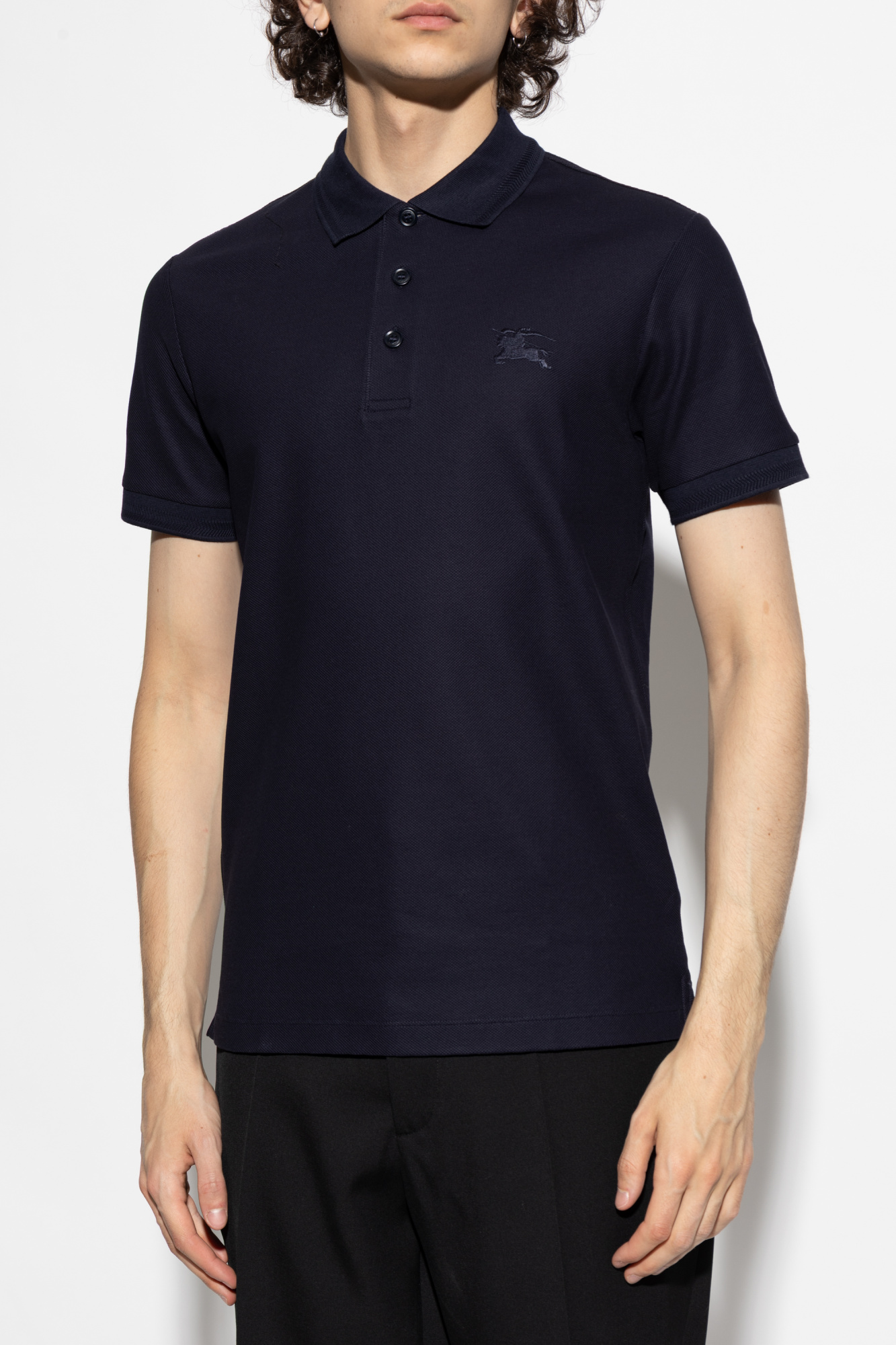 Tシャツ・カットソー BURBERRY Embroidered Cotton Polo Shirt Burberry TB Embroidered Logo PK Short Sleeve Polo Shirt XXL